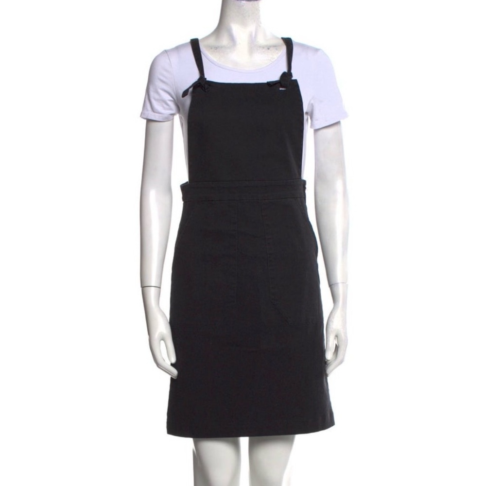 Loup Black Pinafore Mini Dress